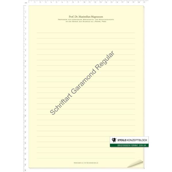 STOLZ Konzeptblock A4 liniert (Garamond Regular)